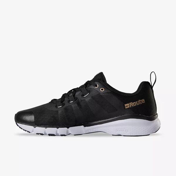 Black / Gold / White Salming Enroute 2 Women's Running Shoes | Canada-976035