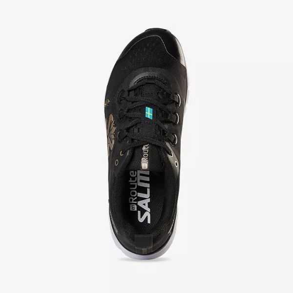 Black / Gold / White Salming Enroute 2 Women's Running Shoes | Canada-976035