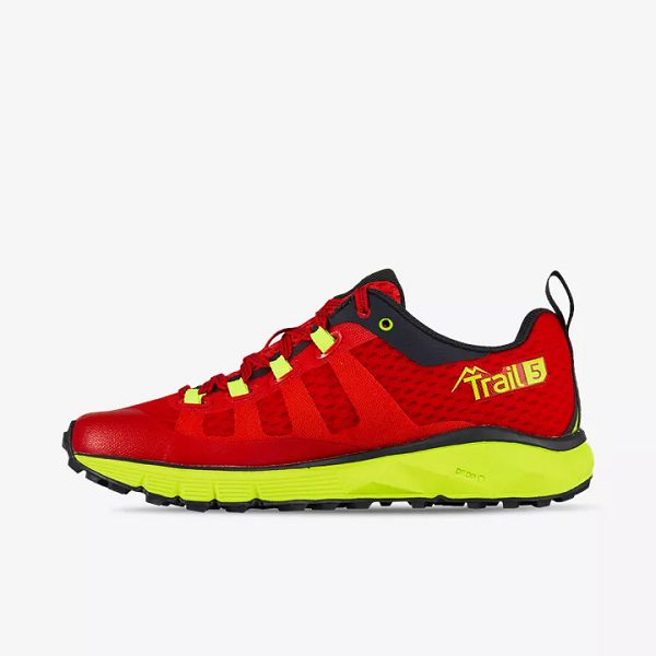 Red / Black / Yellow Salming Trail 5 Women's Trail Shoes | Canada-45137