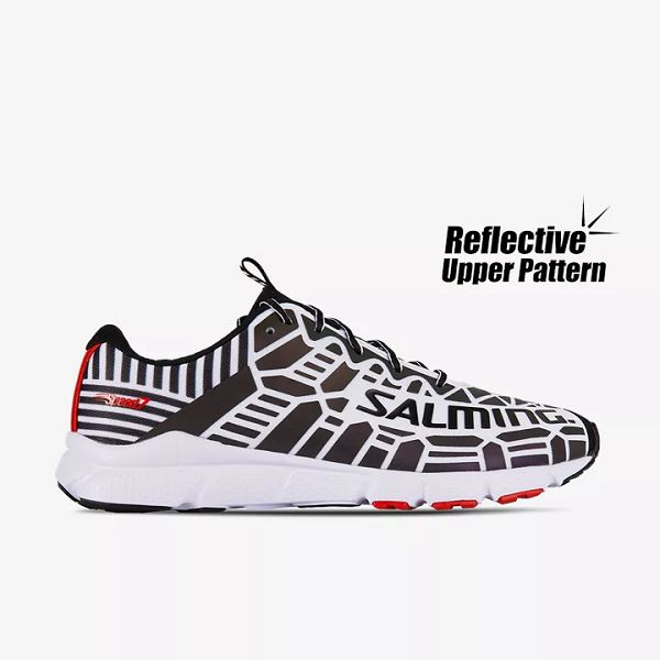 White / Black / Red Salming Speed 7 Women\'s Running Shoes | Canada-836019