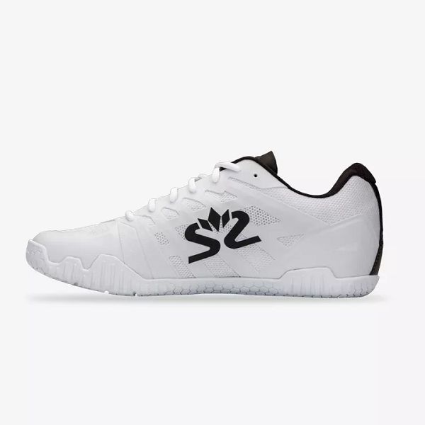 White / Black Salming Hawk 2 Men's Squash Shoes | Canada-21896