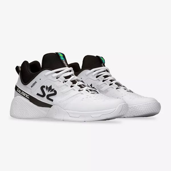 White / Black Salming Kobra Mid 3 Men's Squash Shoes | Canada-143896