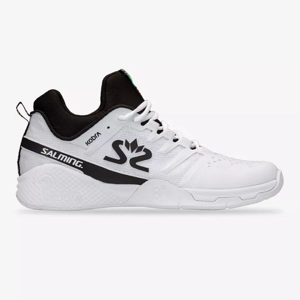 White / Black Salming Kobra Mid 3 Men\'s Squash Shoes | Canada-143896