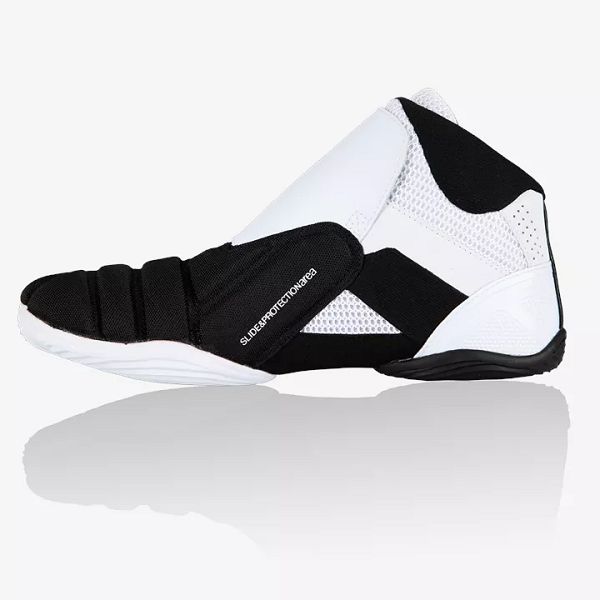 White / Black Salming Slide 5 Goalie Men's Squash Shoes | Canada-567420