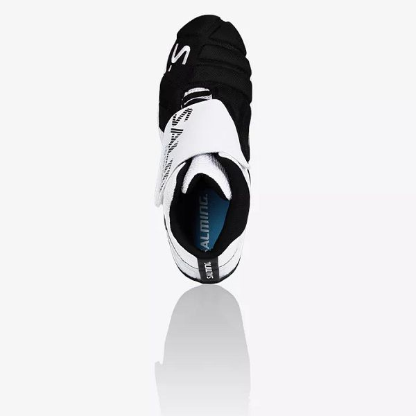 White / Black Salming Slide 5 Goalie Women's Squash Shoes | Canada-79543