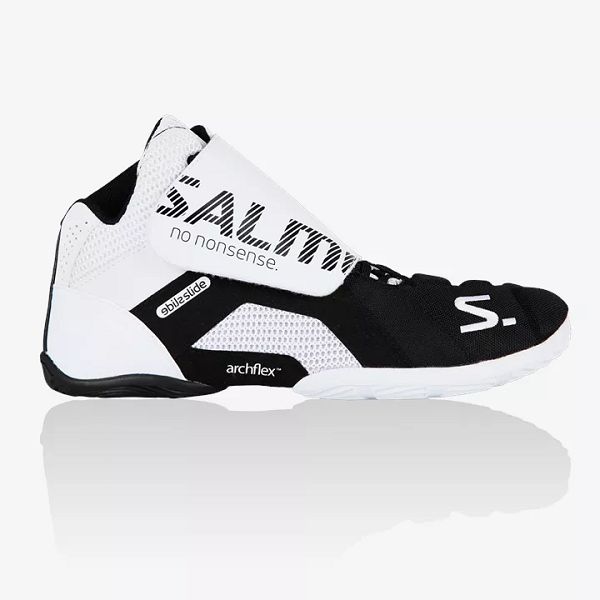 White / Black Salming Slide 5 Goalie Women\'s Squash Shoes | Canada-79543