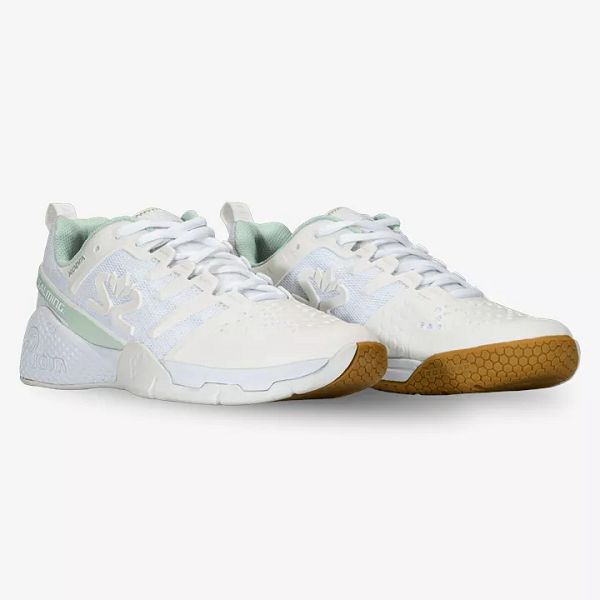 White / Green / Brown Salming Kobra 3 Women's Squash Shoes | Canada-837405