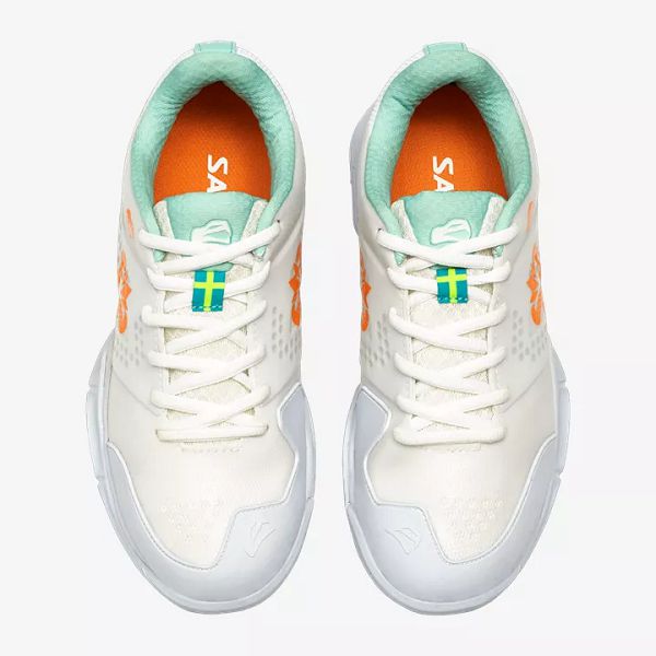 White / Green / Orange Salming Viper 5 Women's Squash Shoes | Canada-527130