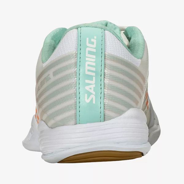 White / Green / Orange Salming Viper 5 Women's Squash Shoes | Canada-527130