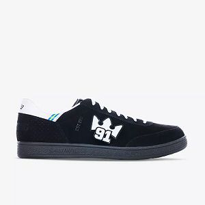 Black / White Salming Ninetyone Men's Sneakers | Canada-974130