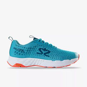 Blue / White / Orange Salming Greyhound Men's Running Shoes | Canada-639852