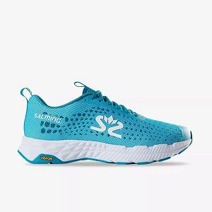 Blue / White Salming Greyhound Women's Running Shoes | Canada-271086