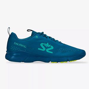 Blue / Yellow Salming Enroute 3 Men's Running Shoes | Canada-945062