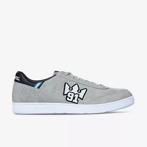 Grey / Black / White Salming Ninetyone Men's Sneakers | Canada-872560