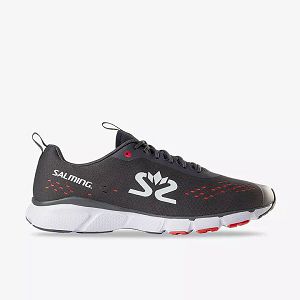 Grey / White / Orange Salming Enroute 3 Men's Running Shoes | Canada-482760