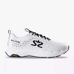 White / Black Salming Greyhound Men's Running Shoes | Canada-31649